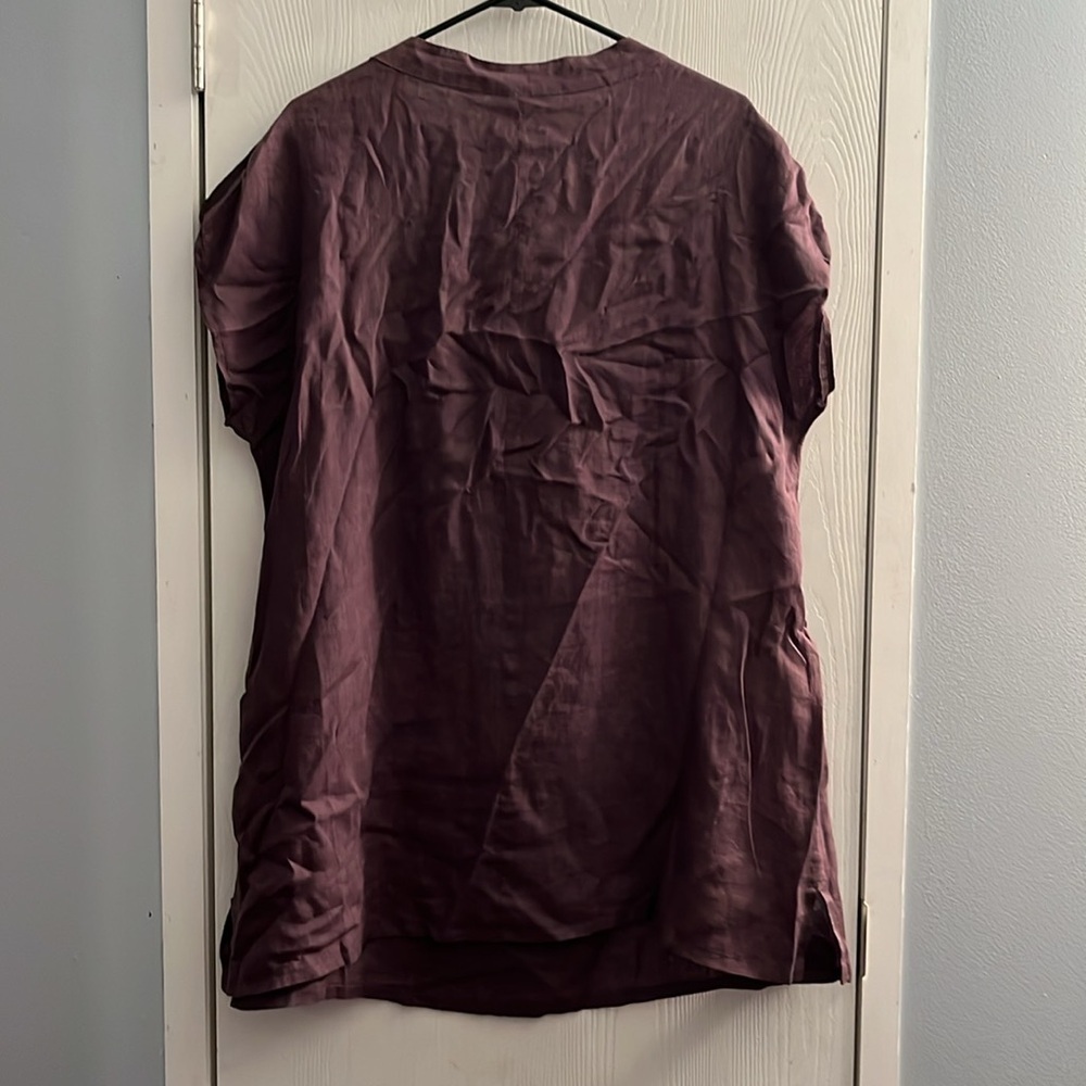 Match Point - Purple Button-Down Blouse - Picture 5 of 5